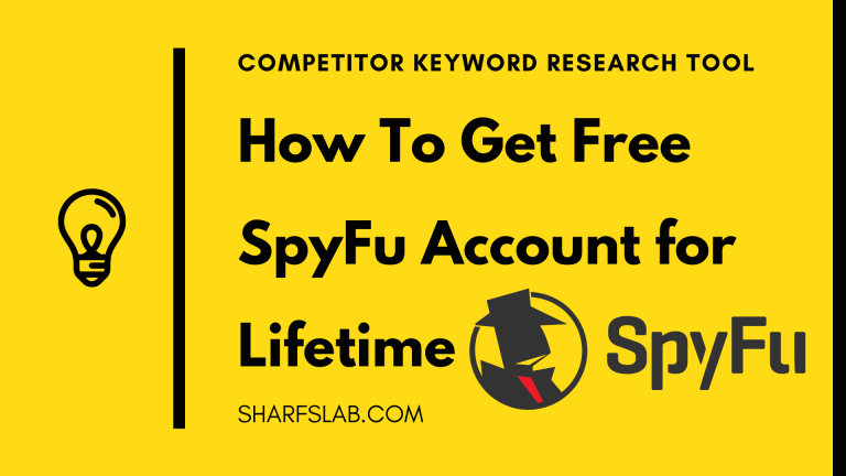 How To Get Free SpyFu Account for Lifetime
