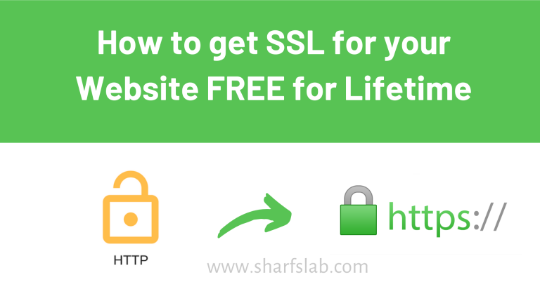How to get SSL for your Website FREE for Lifetime