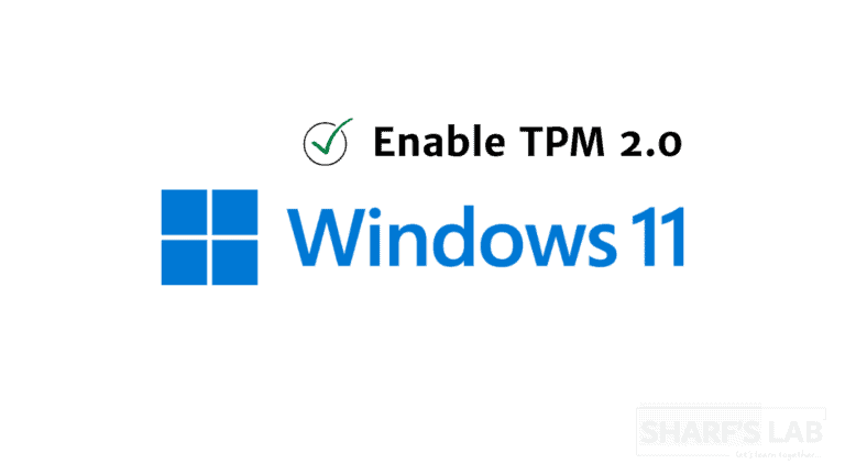 Enable TPM 2.0 via BIOS