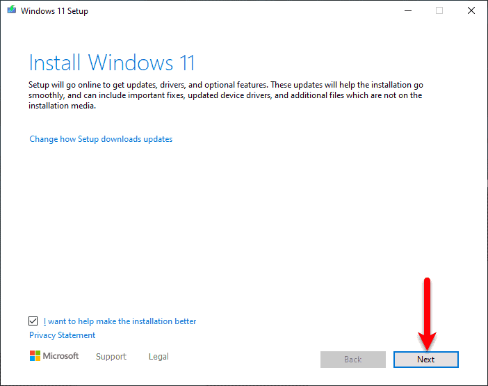 Windows 11 Installation Wizard