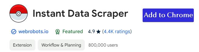 Instant Data Scraper - Download