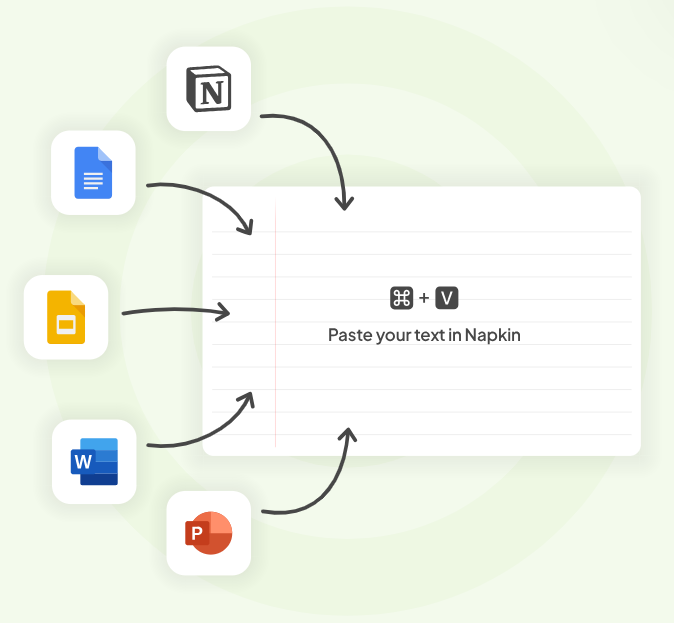 Text to Visual Converter - Copy Paste to Napkin